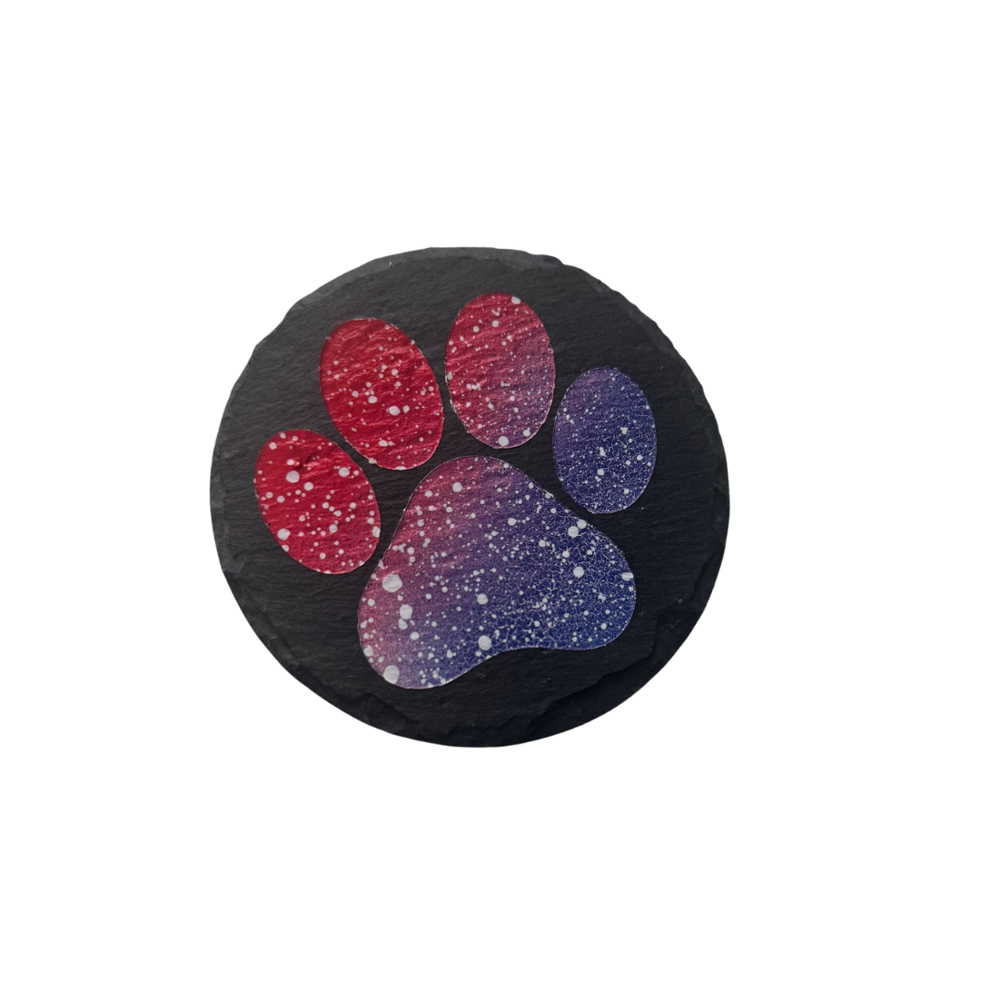 Galaxy Paw Slate Coaster